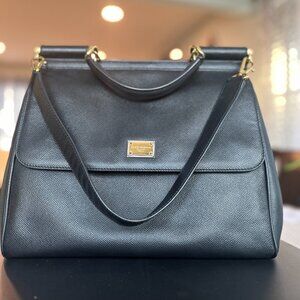 Authentic Dolce & Gabbana Black Sicily Bag